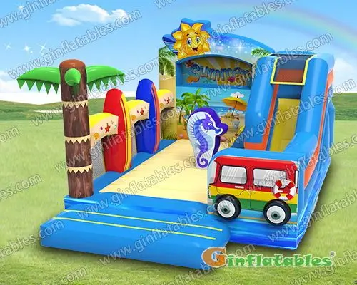 GB-444 Inflatable Beach party bounce house combo