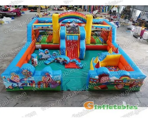GF-116 Kids world indoor playland with softplay and ball pond