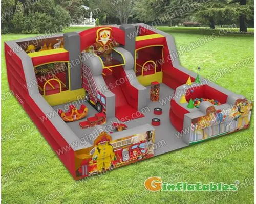GF-117 Firestation indoor playland with softplay and ball pond