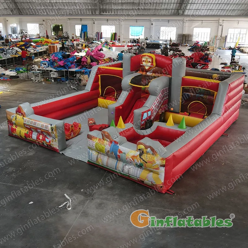 GF-117 Firestation indoor playland with softplay and ball pond