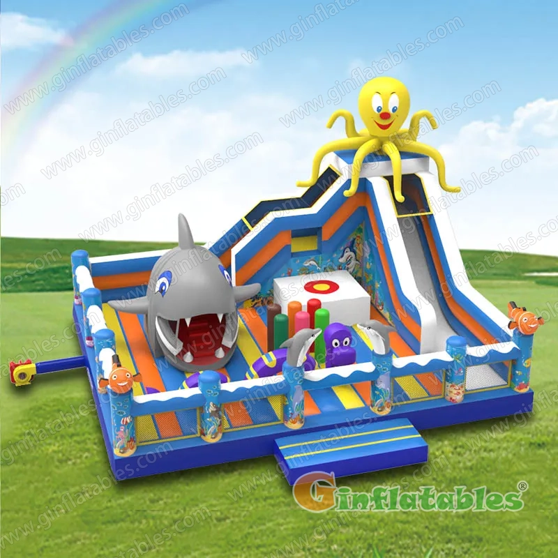 GF-130 Under the sea playground with moving shark mouth