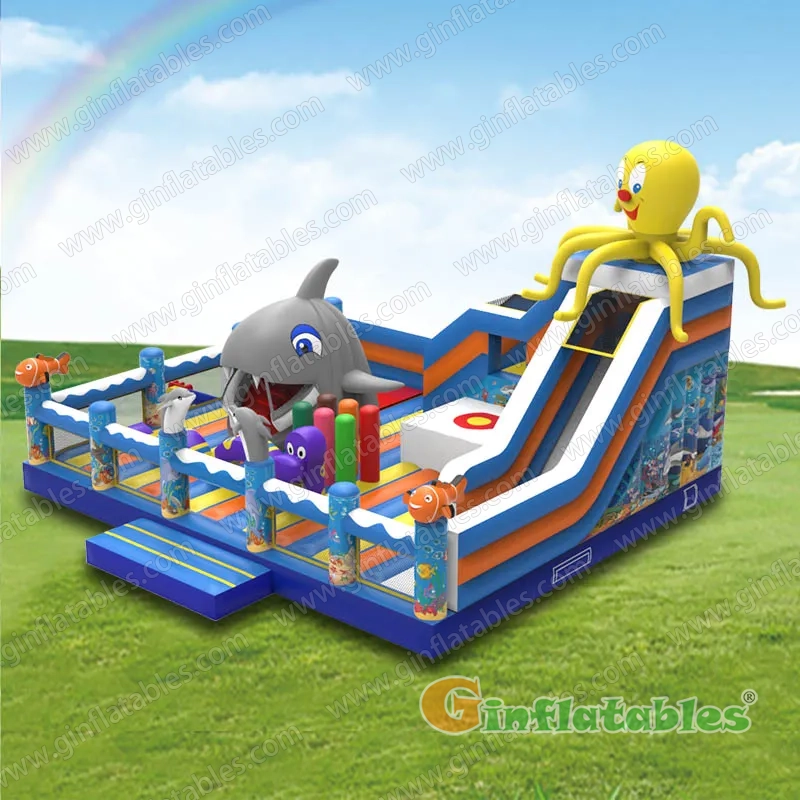 GF-130 Under the sea playground with moving shark mouth
