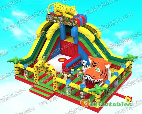 GF-172 Jungle animals funland with moving tiger mouth