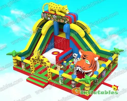 GF-172 Jungle animals funland with moving tiger mouth