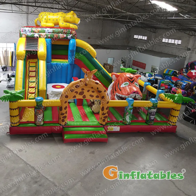 GF-172 Jungle animals funland with moving tiger mouth