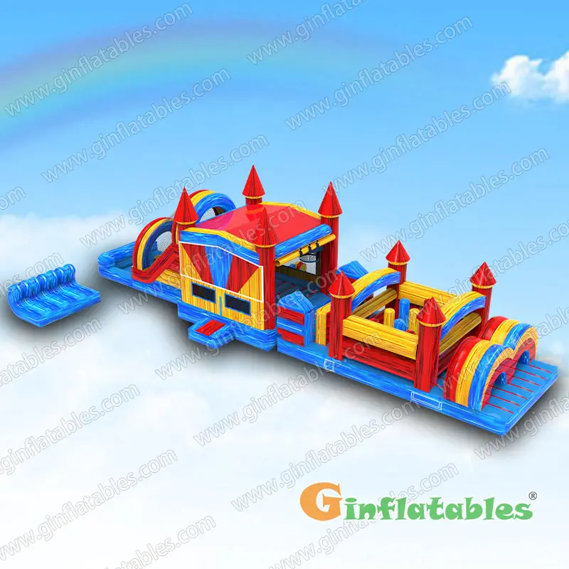 GO-068 Marble Color Obstacle With Detachable Pool And Stopper