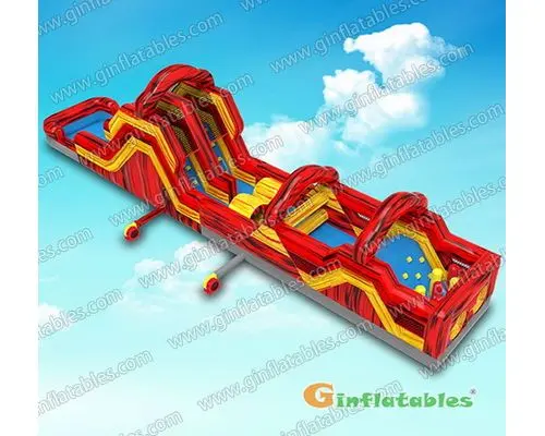 GO-175 Yellow and red marble obstacle course with pool