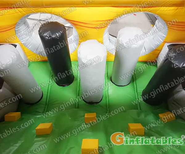 GO-200 Large lava water obstacle course with detachable pool