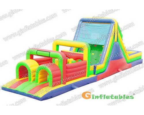 GO-065 16’ Zip Slide Obstacle Course