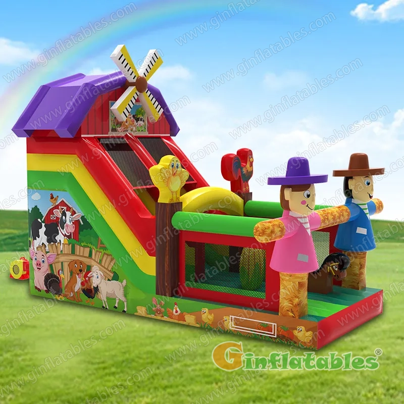 GS-283 Inflatable farm slide