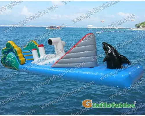 GW-074 Inflatable Water Ship Obstacle Game