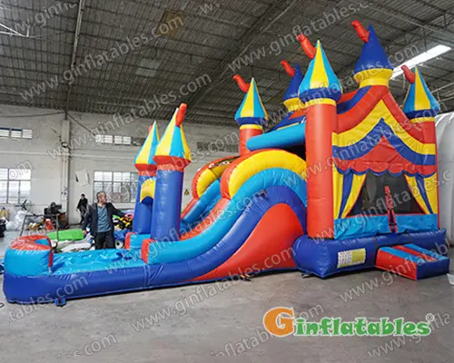 GWC-078 Inflatable castle combo with slide wet/dry