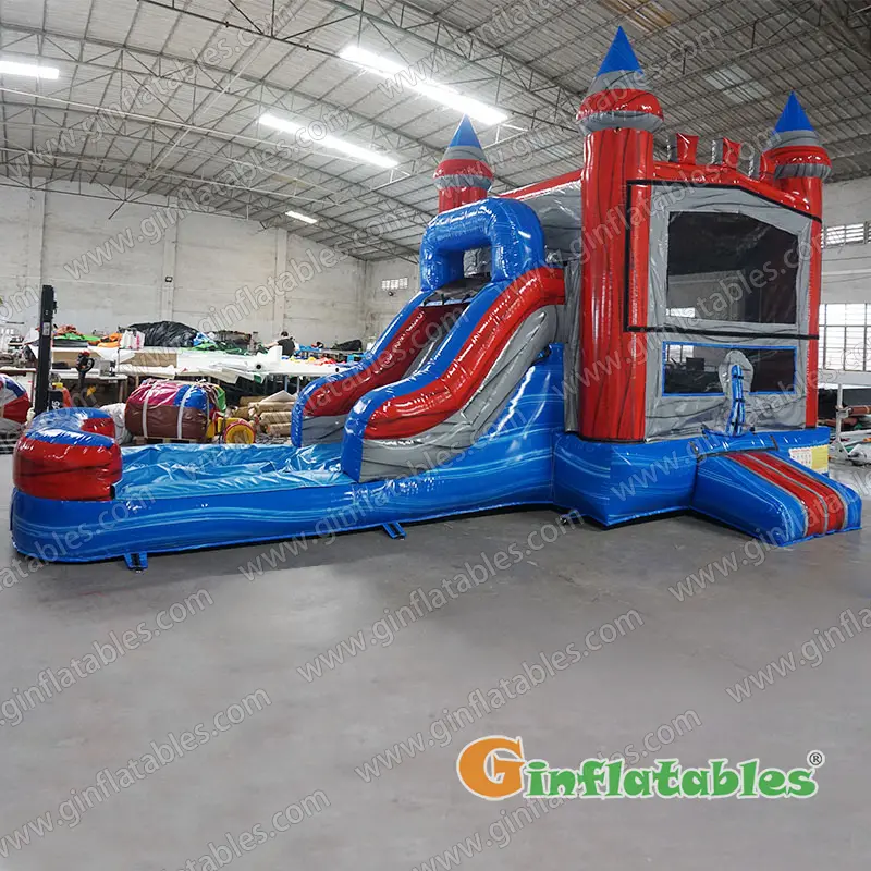 GWC-110 Marble castle inflatable combo wet and dry