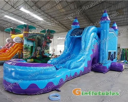 GWC-042 35ft Blue Purple marble Wet/Dry Combo Inflatable