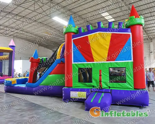 GWC-056 30ft Castle water combo dual lane