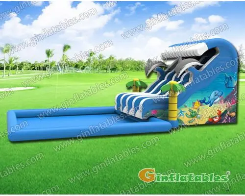 GWS-125 Ocean triple water slide n pool