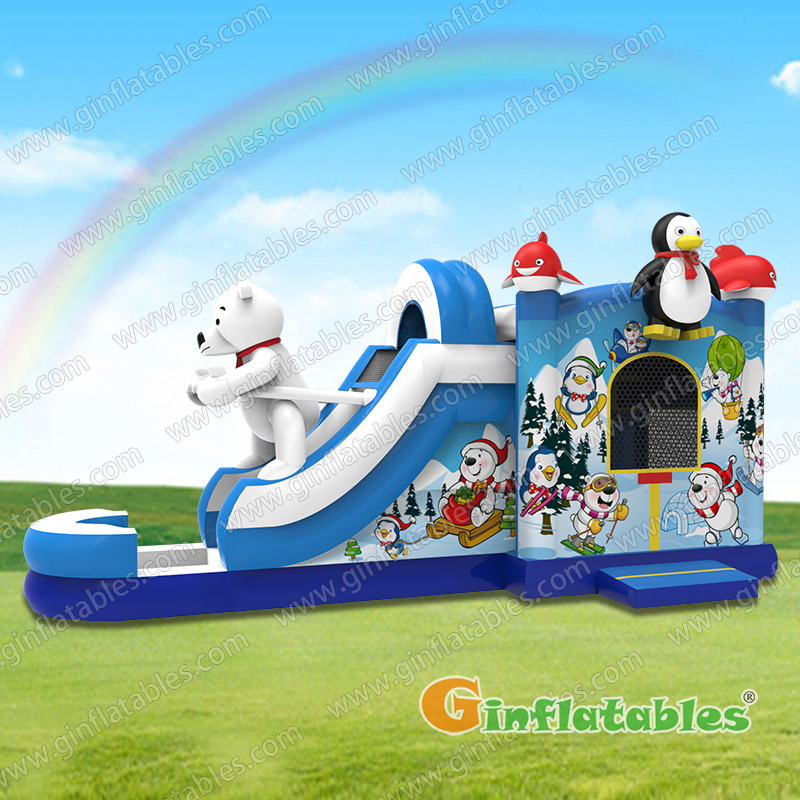GWS-128 Skiing slide combo with pool