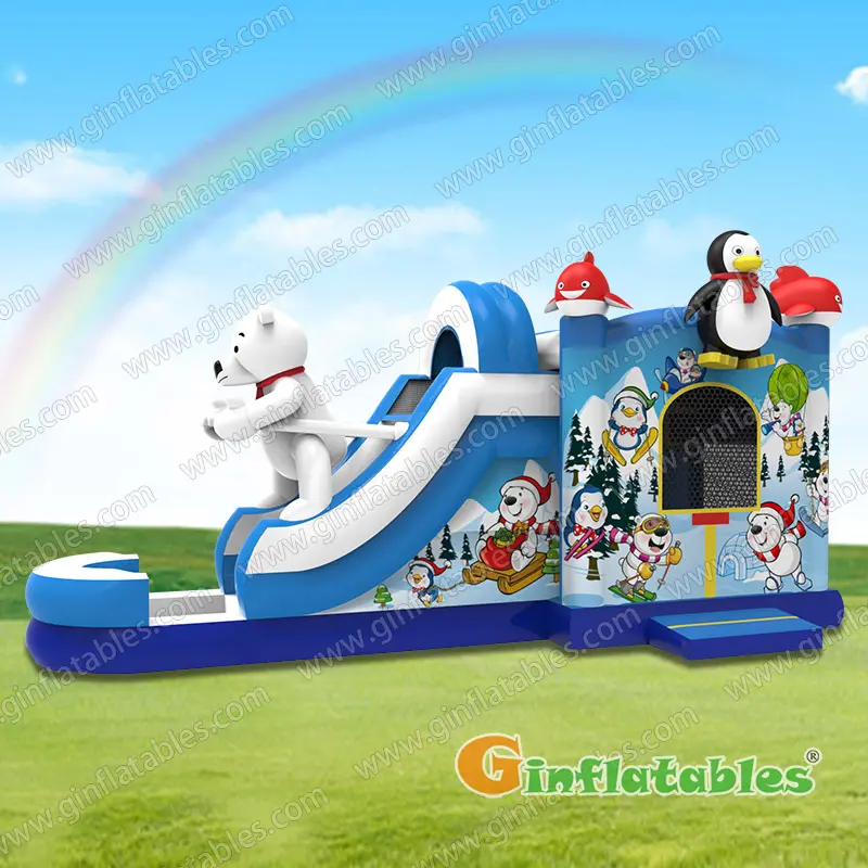 GWS-128 Skiing slide combo with pool
