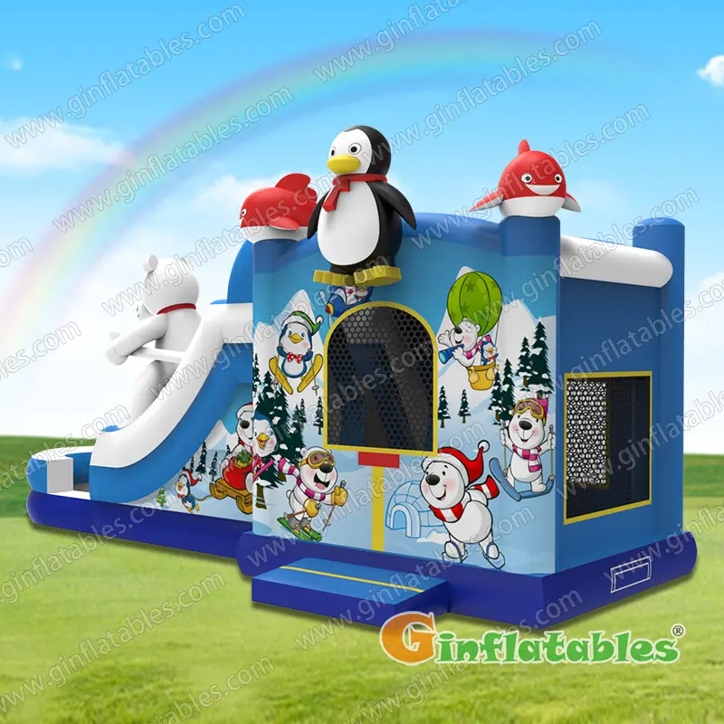 GWS-128 Skiing slide combo with pool