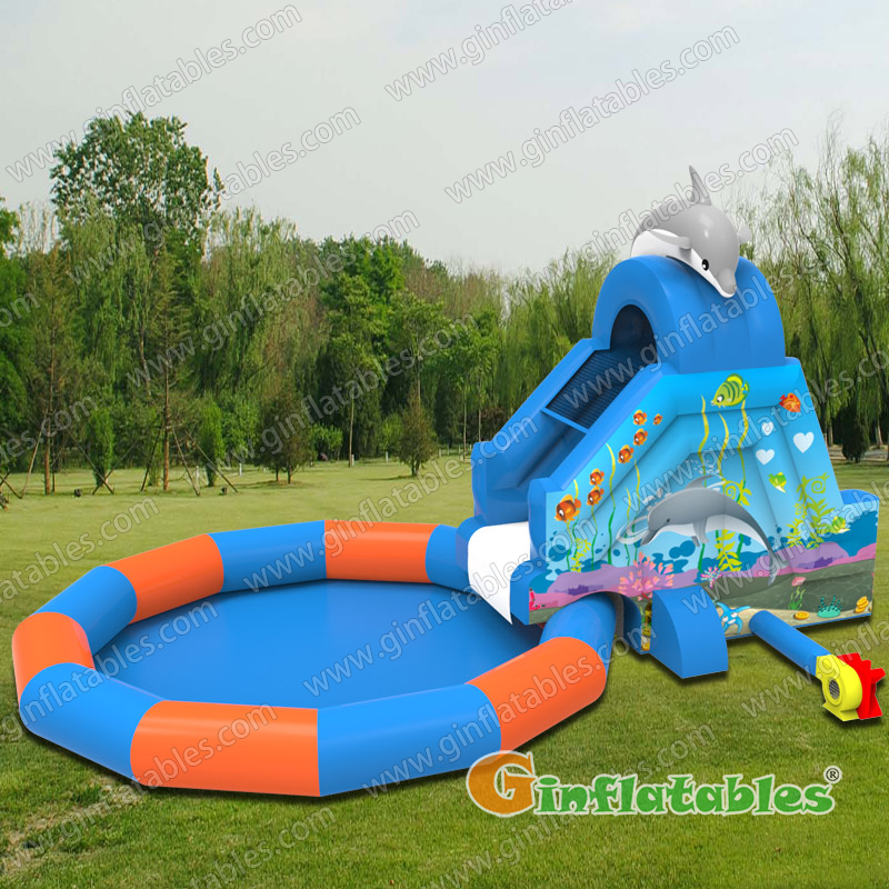 GWS-156 Dolphin water slide with pool