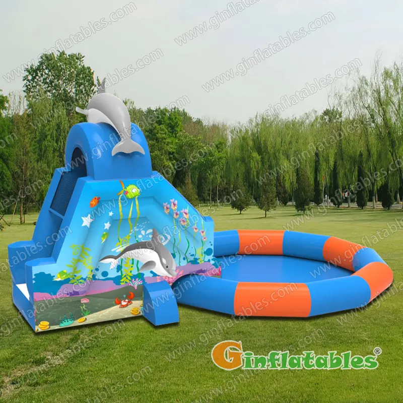 GWS-156 Dolphin water slide with pool