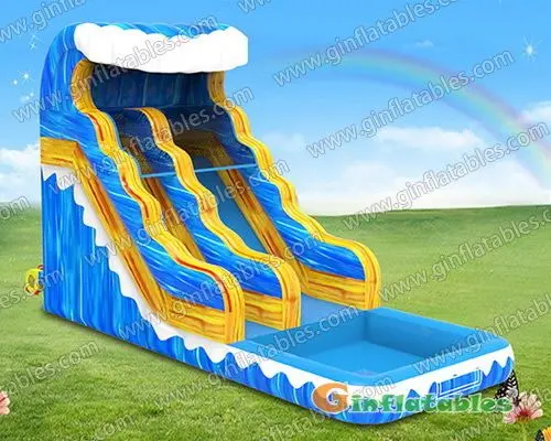GWS-234 Yellow blue wave waterslide