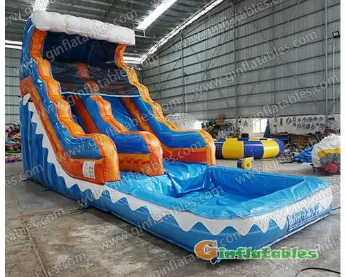 GWS-234 Yellow blue wave waterslide