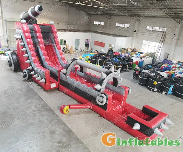 GWS-269 Cannon inflatable water slide n slip