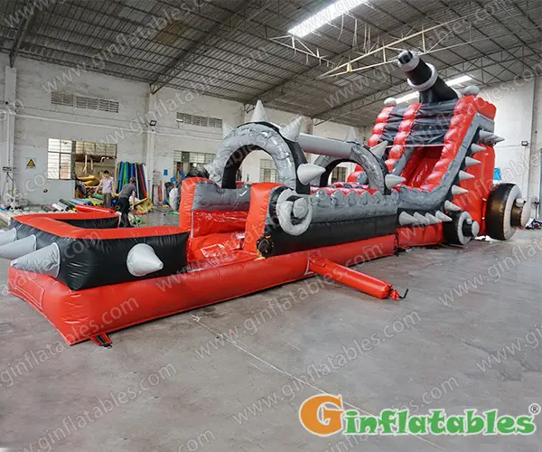 GWS-269 Cannon inflatable water slide n slip
