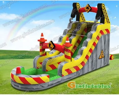 GWS-297 Construction site water slide
