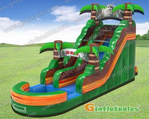 GWS-300 Inflatable tiki island water slide