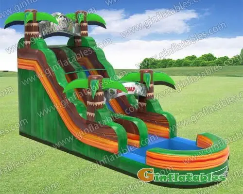 GWS-300 Inflatable tiki island water slide