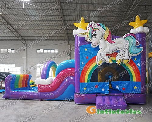 GWS-306 Unicorn water slide combo