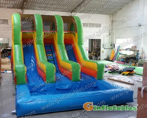 GWS-309 Yard water slide dual lane