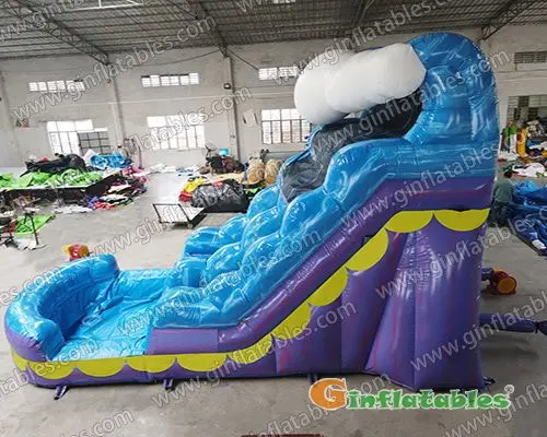 GWS-328 Blue big wave water slide inflatable