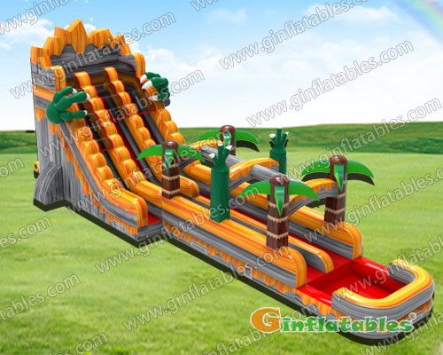 GWS-358 T-Rex Doppelbahn-Wasserrutsche und Rutsche