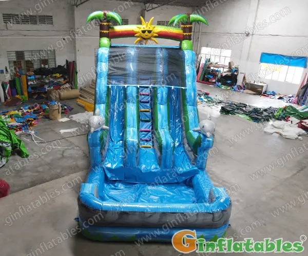 GWS-363 Sunshine Dolphin dual water slide inflatables