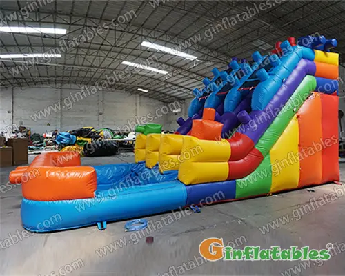 GWS-377 Building blocks water slide dual lane