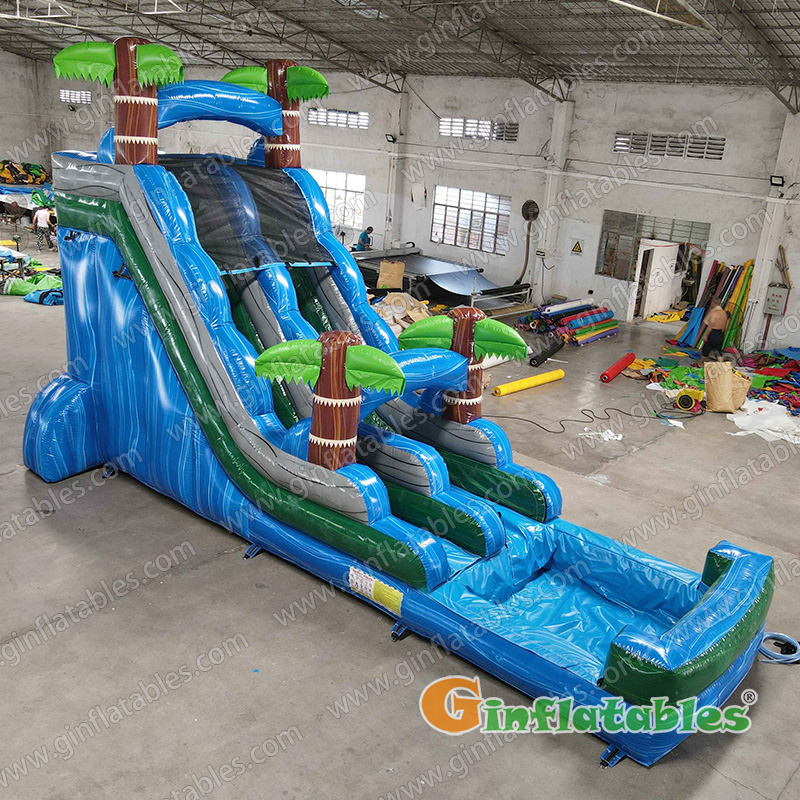 GWS-425 Palm tree blue water slide