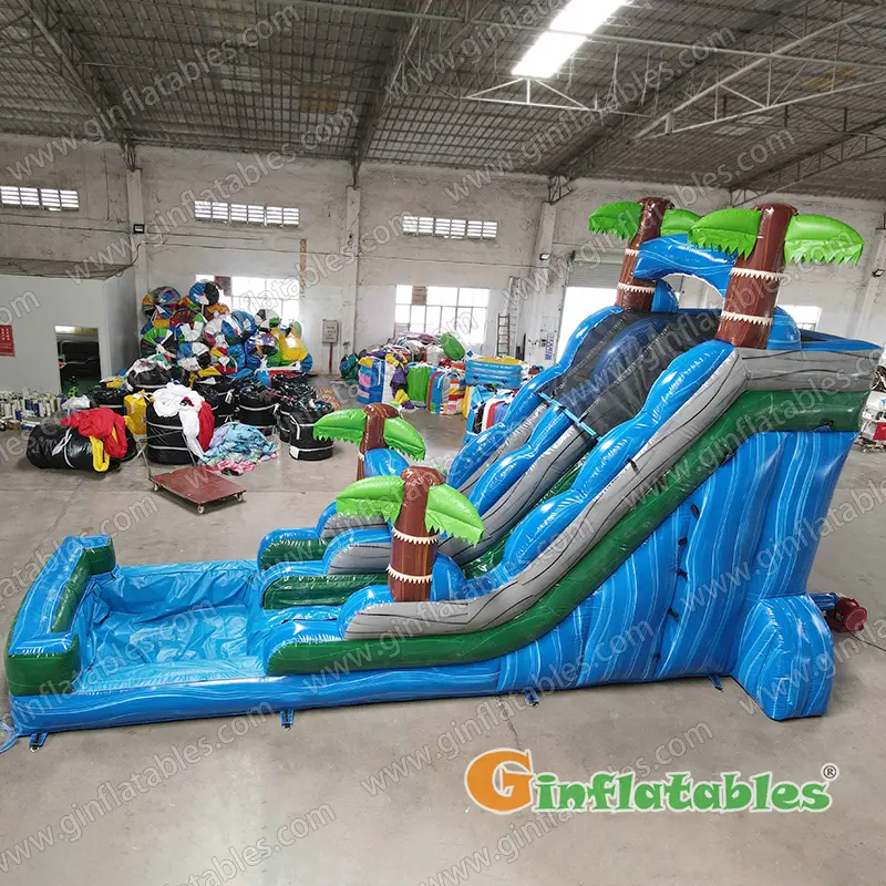 GWS-425 Palm tree blue water slide