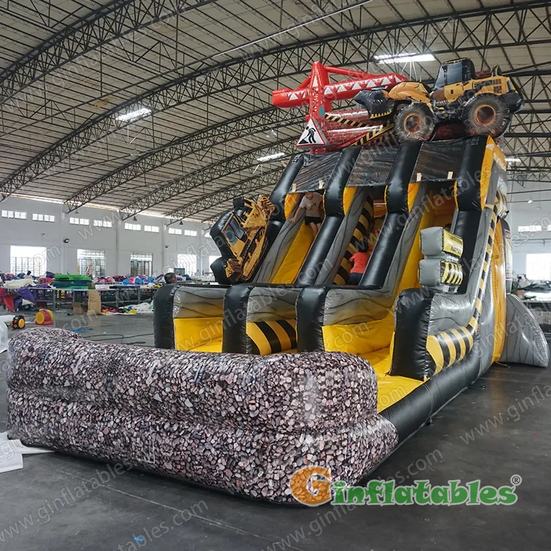 GWS-439 Construction Site Double Lane Water Slide