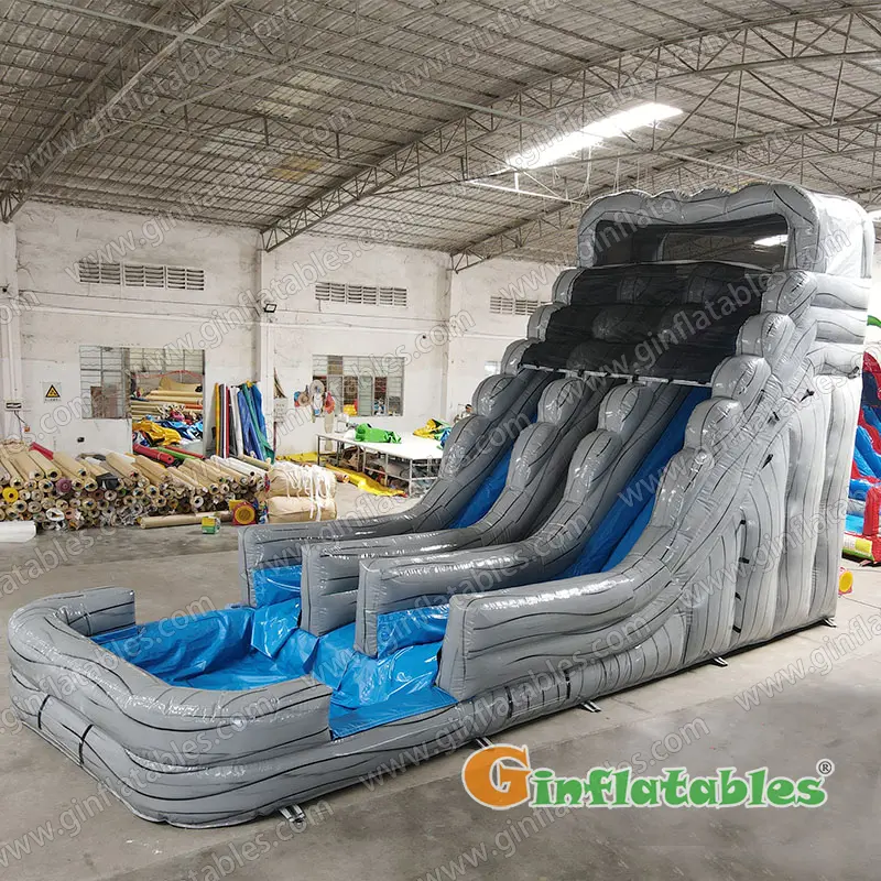 GWS-452 Grey marble dual lane water slides