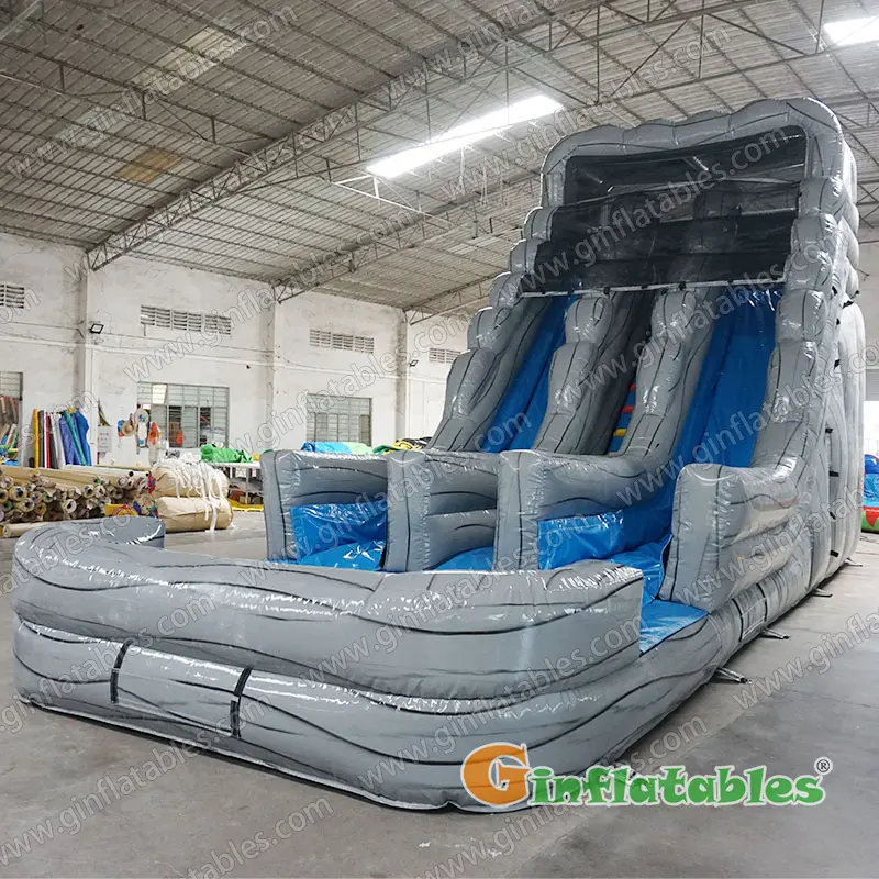 GWS-452 Grey marble dual lane water slides