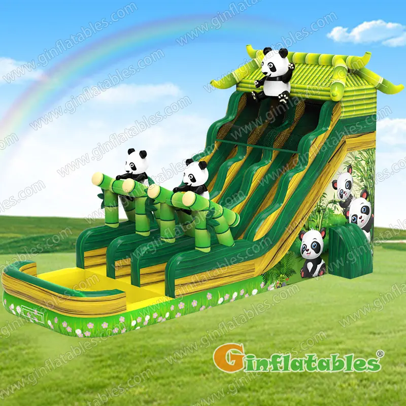 GWS-457 Panda water slide dual lane 