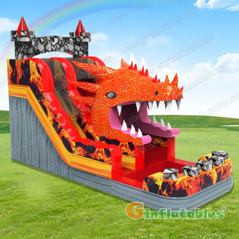 GWS-491 19ft Dragon Shape Inflatable Water Slide