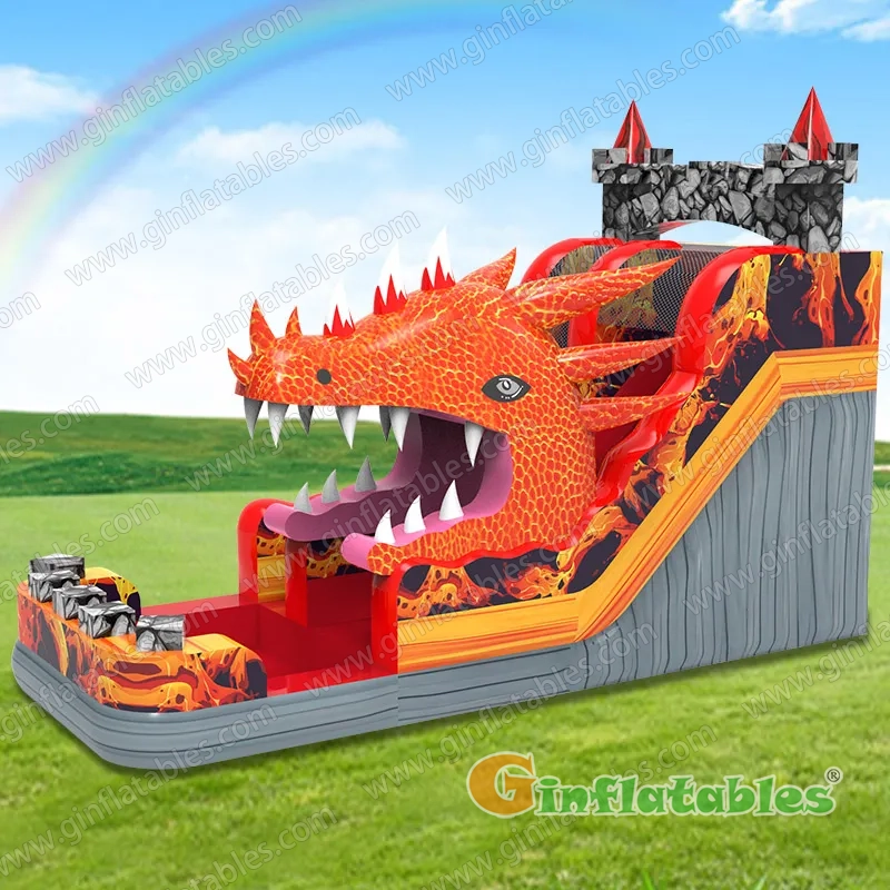 GWS-491 19ft Dragon Shape Inflatable Water Slide