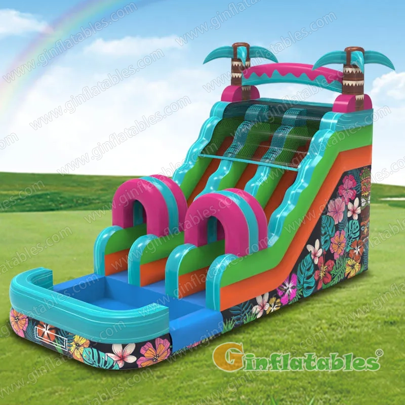 GWS-513 Aloha Tropical  dual Lane Water Slide 