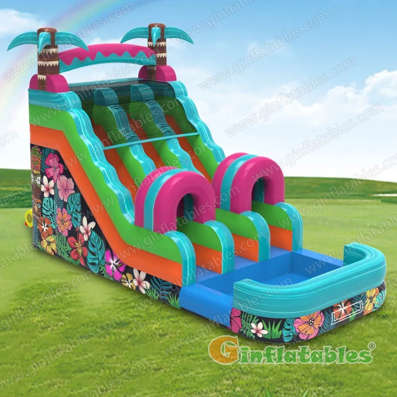 GWS-513 Aloha Tropical  dual Lane Water Slide 
