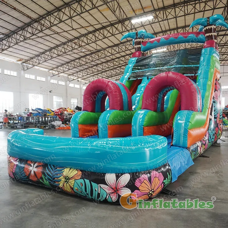 GWS-513 Aloha Tropical  dual Lane Water Slide 