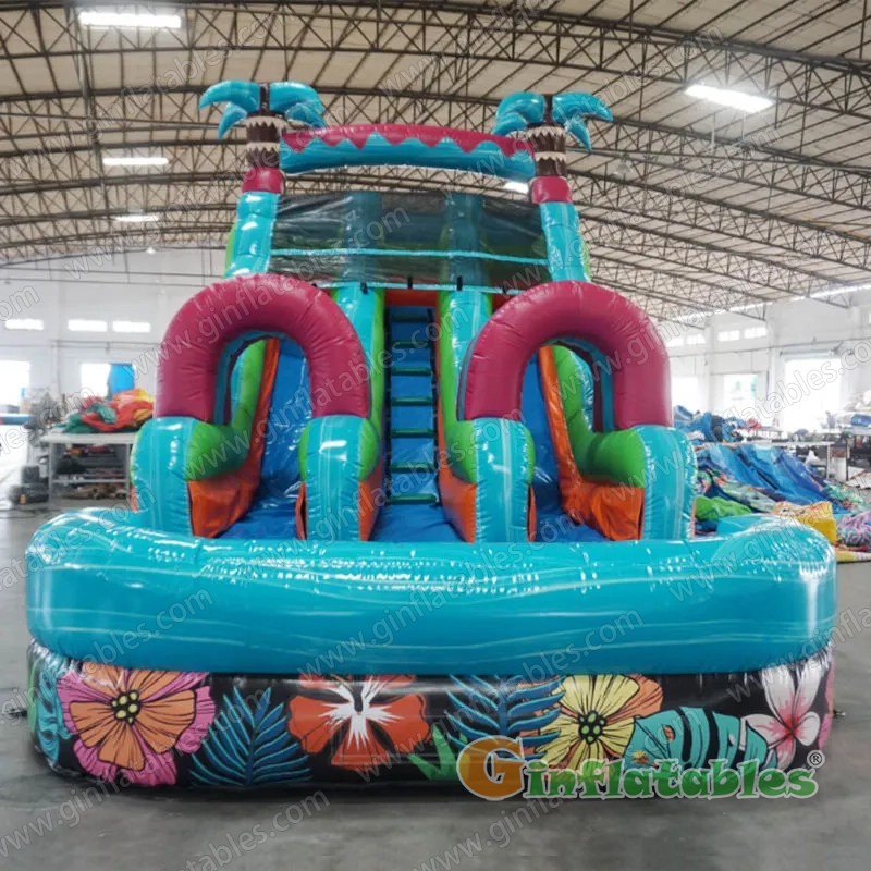 GWS-513 Aloha Tropical  dual Lane Water Slide 